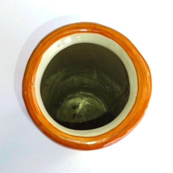 Aarong Bangladesh Tall Ceramic Flower Vase Folk Art Decoration Bohemian - Picture 4 of 7